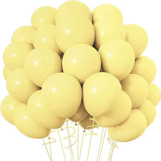 Latexballons – 10/20/30 Stück in Pastellgelb