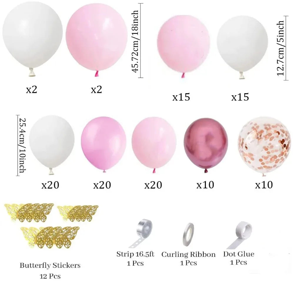 126-teiliges Ballon-Set | Lila Schmetterlings-Party-Girlande – Perfekt für Hochzeiten, JGAs, Geburtstage & mehr!