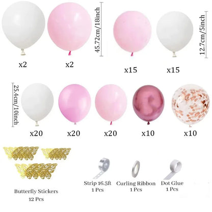 126-teiliges Ballon-Set | Lila Schmetterlings-Party-Girlande – Perfekt für Hochzeiten, JGAs, Geburtstage & mehr!