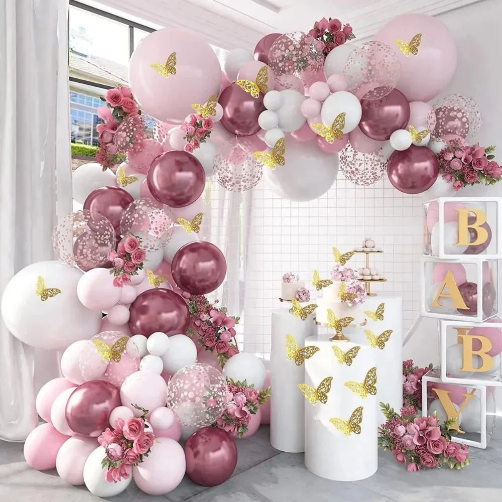 126-teiliges Ballon-Set | Lila Schmetterlings-Party-Girlande – Perfekt für Hochzeiten, JGAs, Geburtstage & mehr!