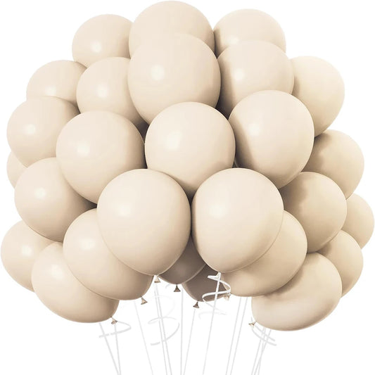 Latexballons – 10/20/30 Stück in Sandweiß