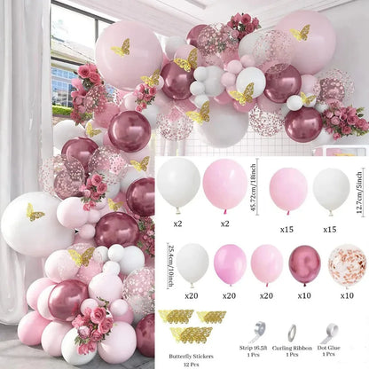 126-teiliges Ballon-Set | Lila Schmetterlings-Party-Girlande – Perfekt für Hochzeiten, JGAs, Geburtstage & mehr!